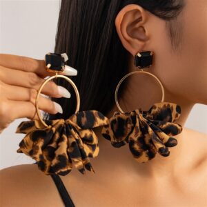Leopard Circular handmade Dangling Earring